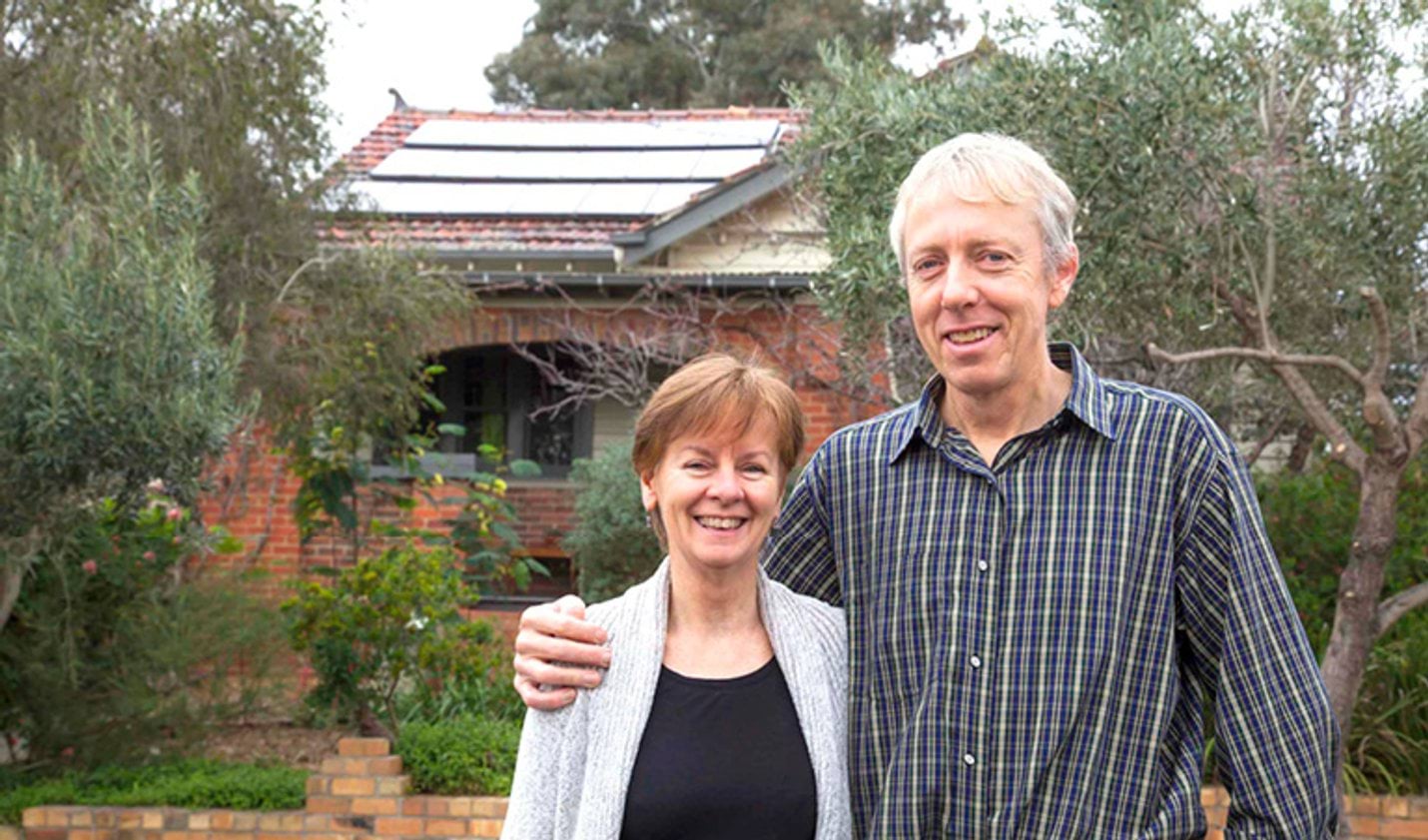 Stuart McQuire and Wendy Orams have enjoyed the long-term benefits of solar for nearly 25 years. Image: David Johns. The gift that keeps on giving