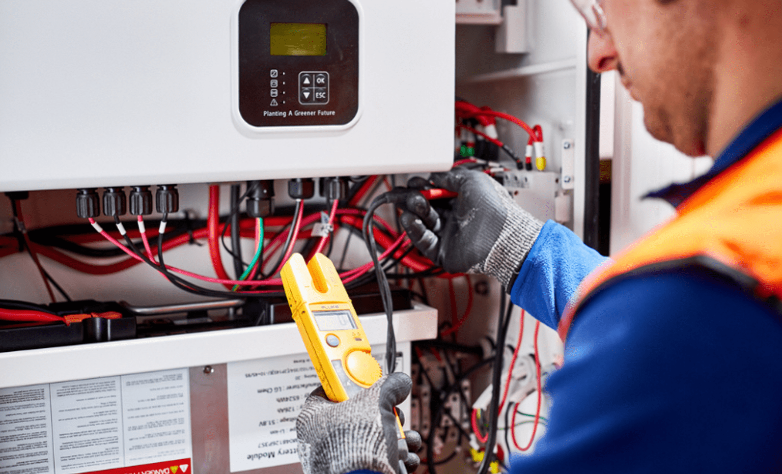 Safety and Quality Electrician at work