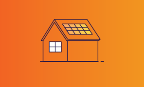 Profile-card-PV House with solar panel installed